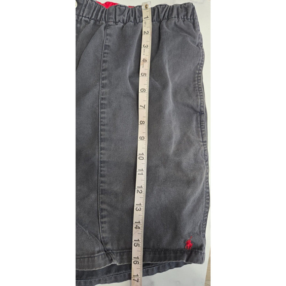 Vintage Polo Ralph Lauren Mens Chino Shorts Large Gray Blue Cotton Elastic Waist - Picture 14 of 16